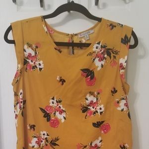 Mustard Floral Blouse